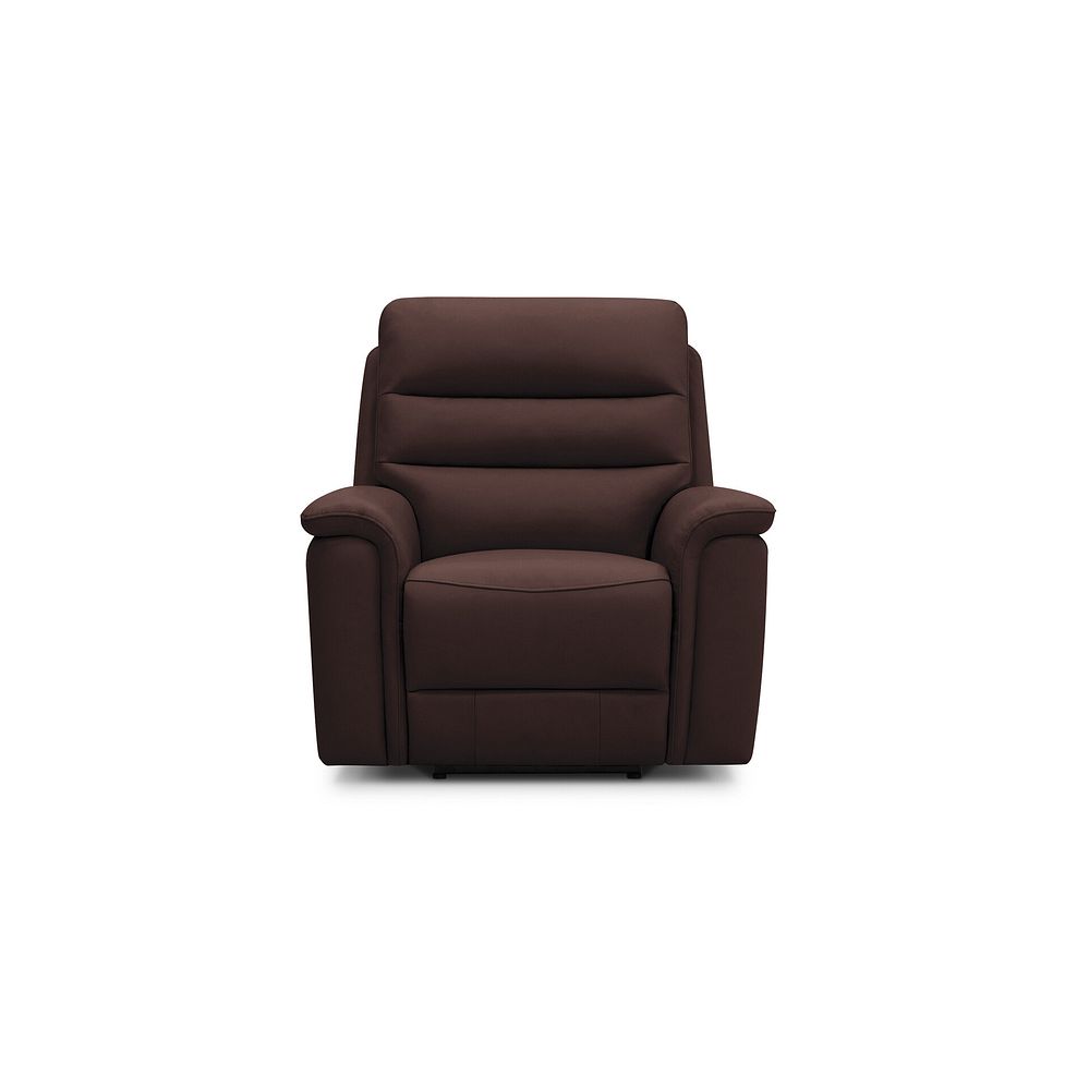 Jarrod Power Recliner Armchair with Adjustable Power Headrest and Lumbar Support in Chestnut Leather 9