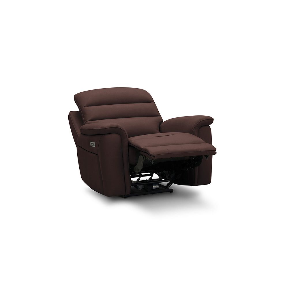 Jarrod Power Recliner Armchair with Adjustable Power Headrest and Lumbar Support in Chestnut Leather 8