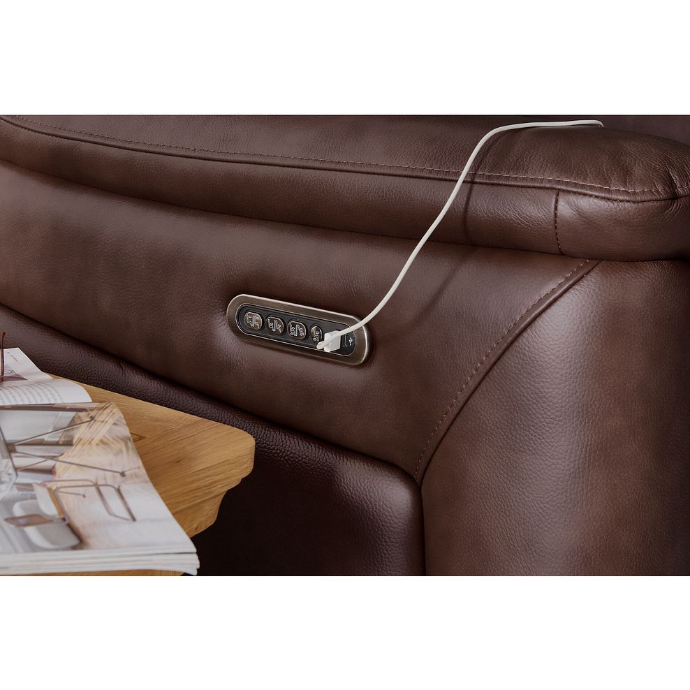 Jarrod Power Recliner Armchair with Adjustable Power Headrest and Lumbar Support in Chestnut Leather 4
