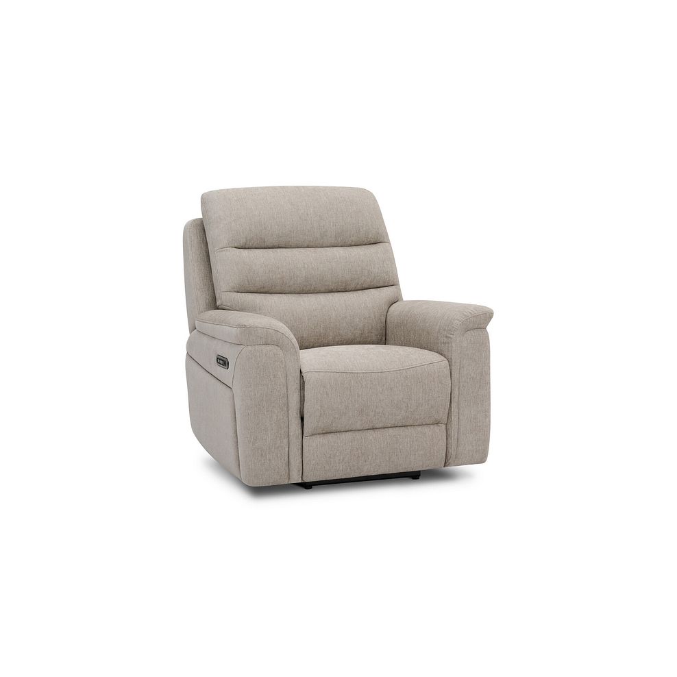 Jarrod Power Recliner Armchair with Adjustable Power Headrest and Lumbar Support in Darwin Mink Fabric 2