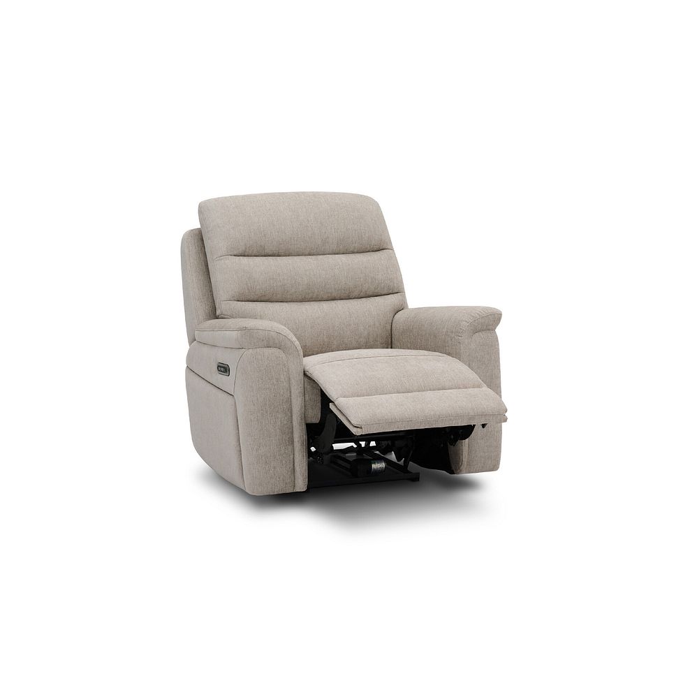 Jarrod Power Recliner Armchair with Adjustable Power Headrest and Lumbar Support in Darwin Mink Fabric 3