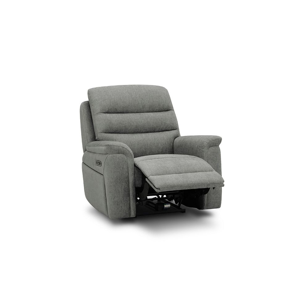 Jarrod Power Recliner Armchair with Adjustable Power Headrest and Lumbar Support in Darwin Mushroom Fabric 2