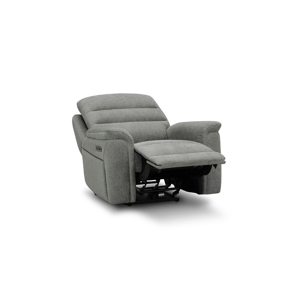 Jarrod Power Recliner Armchair with Adjustable Power Headrest and Lumbar Support in Darwin Mushroom Fabric 4