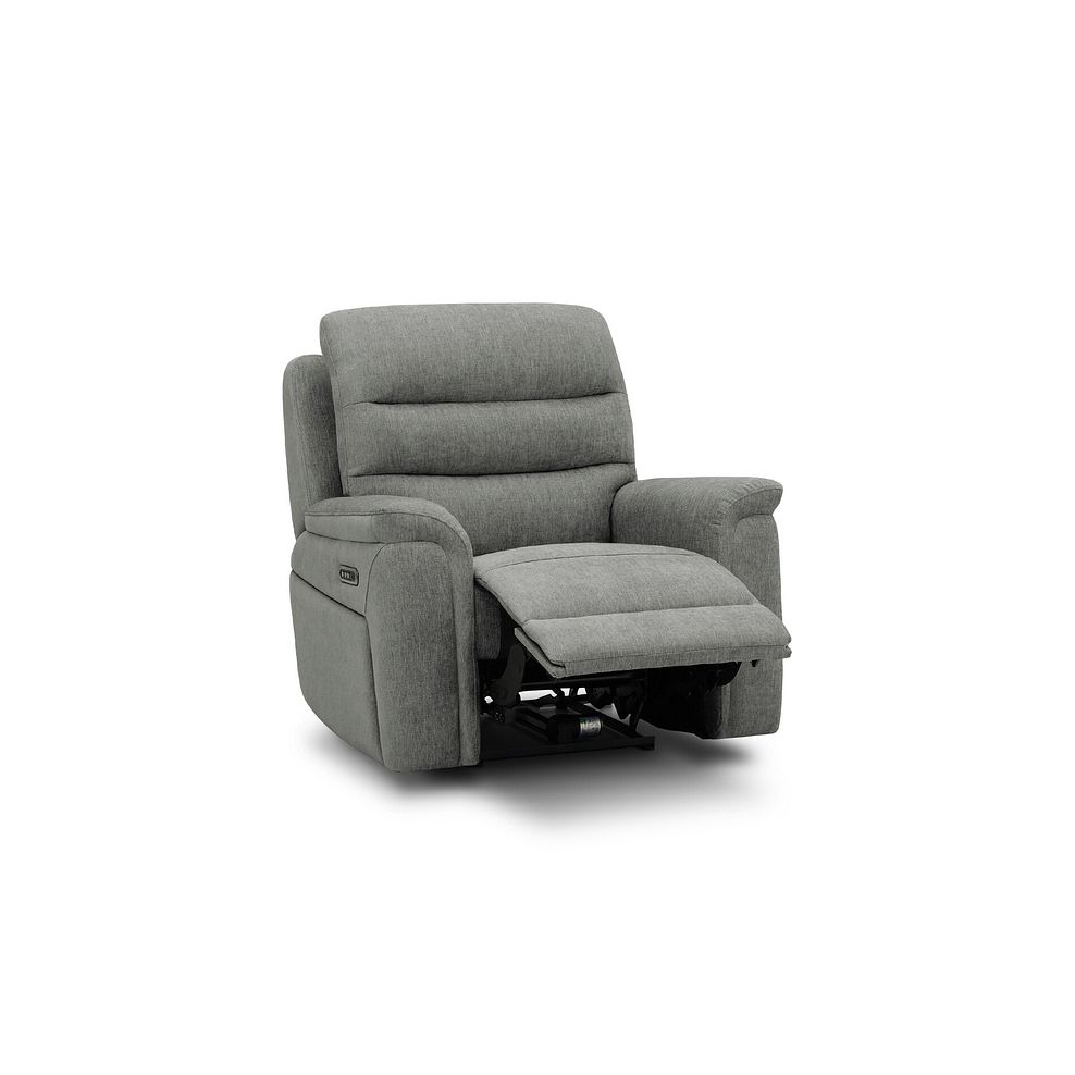 Jarrod Power Recliner Armchair with Adjustable Power Headrest and Lumbar Support in Darwin Mushroom Fabric 3
