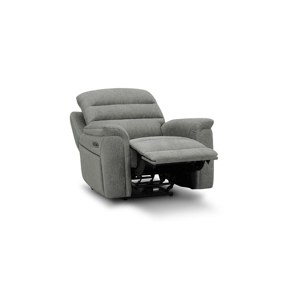 Jarrod Power Recliner Armchair with Adjustable Power Headrest and Lumbar Support in Darwin Mushroom Fabric 5