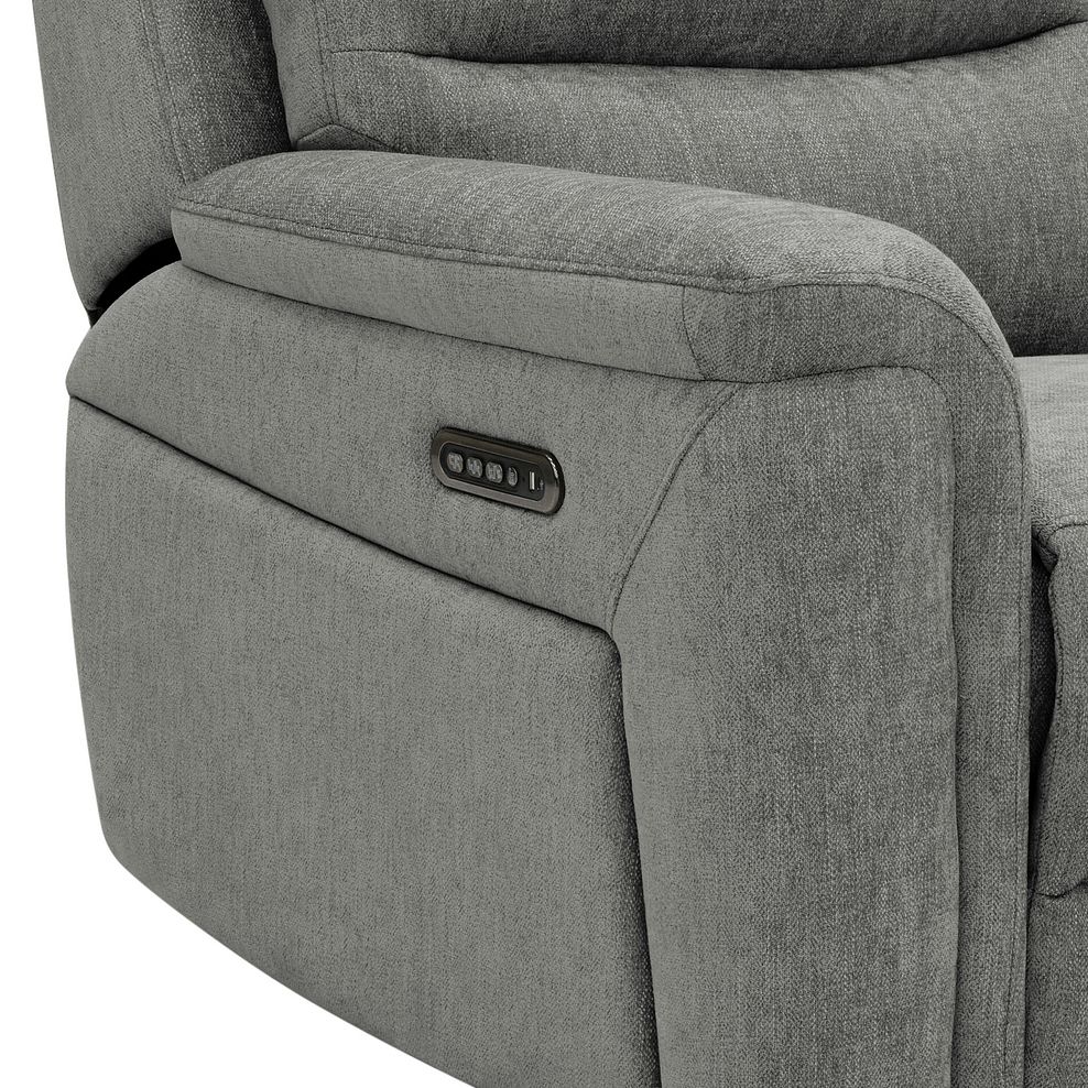 Jarrod Power Recliner Armchair with Adjustable Power Headrest and Lumbar Support in Darwin Mushroom Fabric 14