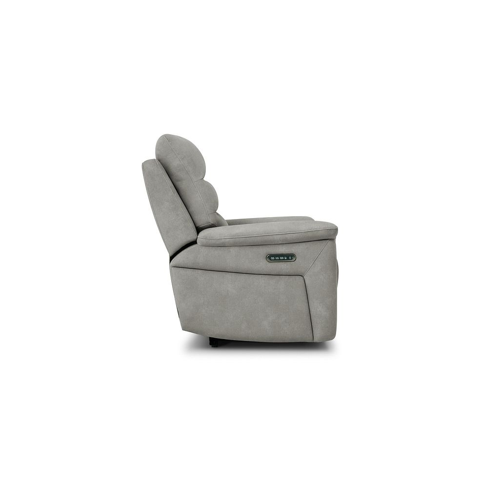 Jarrod Power Recliner Armchair with Adjustable Power Headrest and Lumbar Support in Dexter Stone Fabric 6