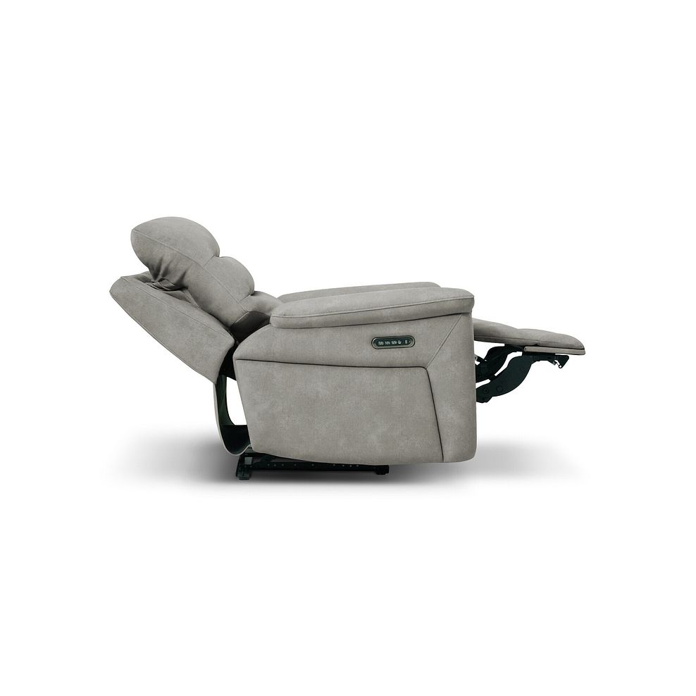 Jarrod Power Recliner Armchair with Adjustable Power Headrest and Lumbar Support in Dexter Stone Fabric 7