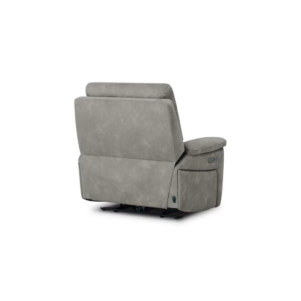 Jarrod Power Recliner Armchair with Adjustable Power Headrest and Lumbar Support in Dexter Stone Fabric 9