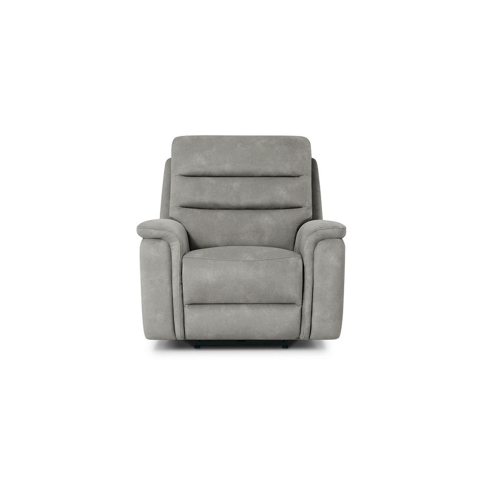 Jarrod Power Recliner Armchair with Adjustable Power Headrest and Lumbar Support in Dexter Stone Fabric 5