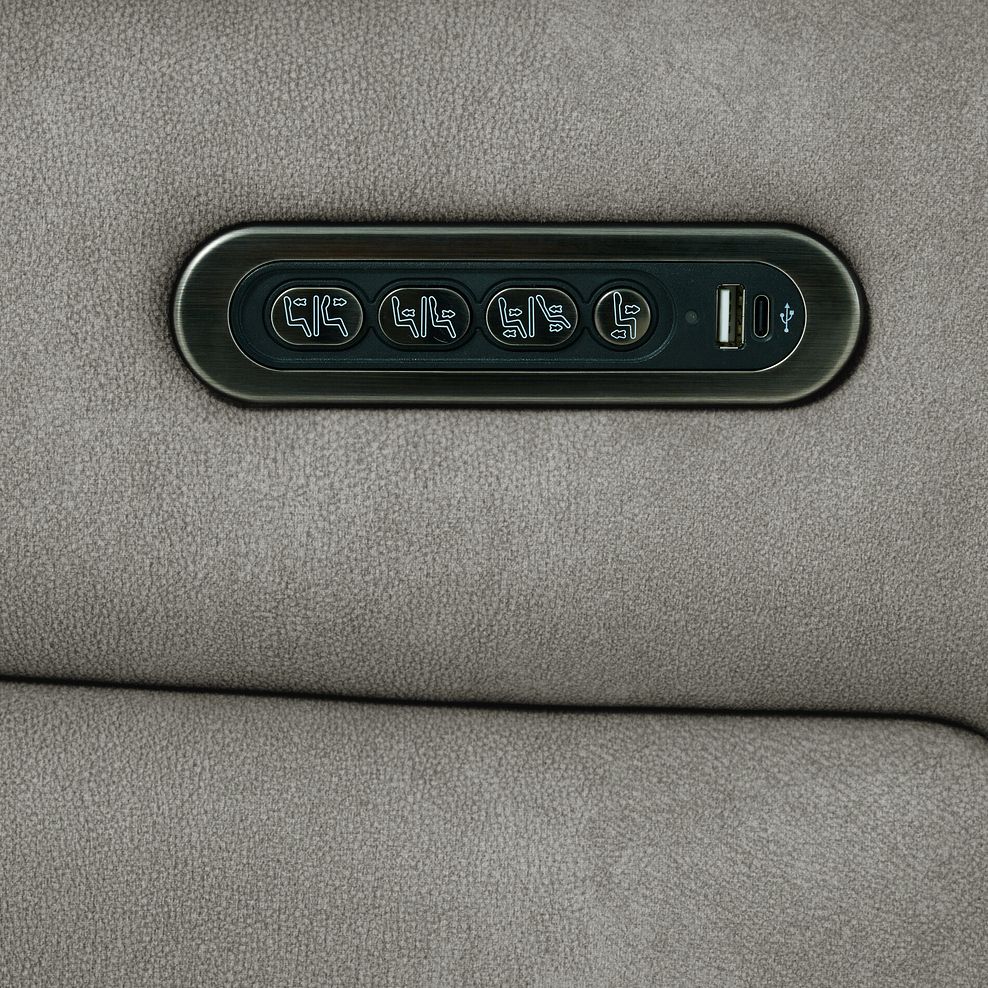 Jarrod Power Recliner Armchair with Adjustable Power Headrest and Lumbar Support in Dexter Stone Fabric 11