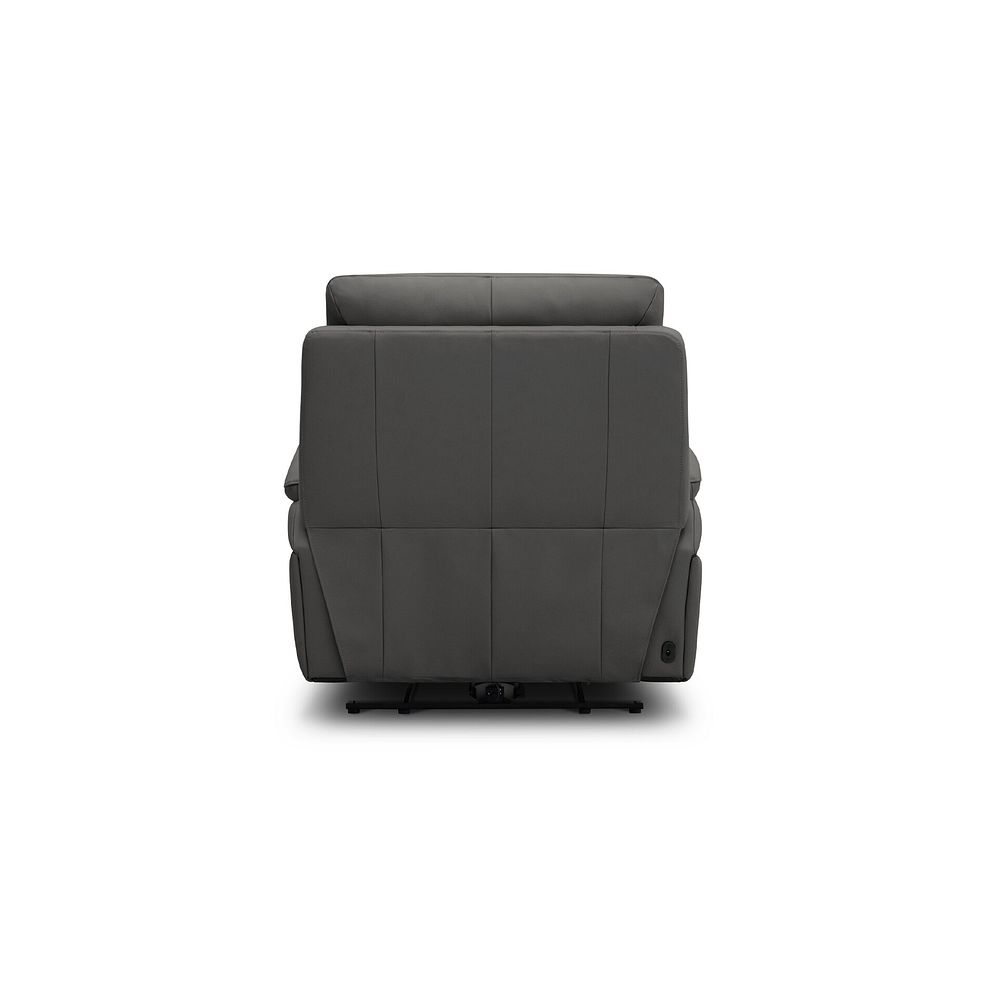 Jarrod Power Recliner Armchair with Adjustable Power Headrest and Lumbar Support in Elephant Grey Leather 8