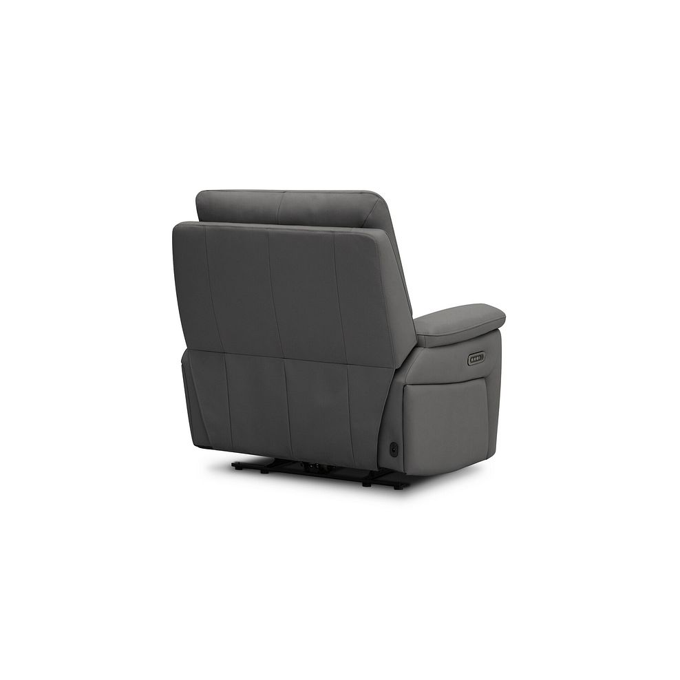 Jarrod Power Recliner Armchair with Adjustable Power Headrest and Lumbar Support in Elephant Grey Leather 9