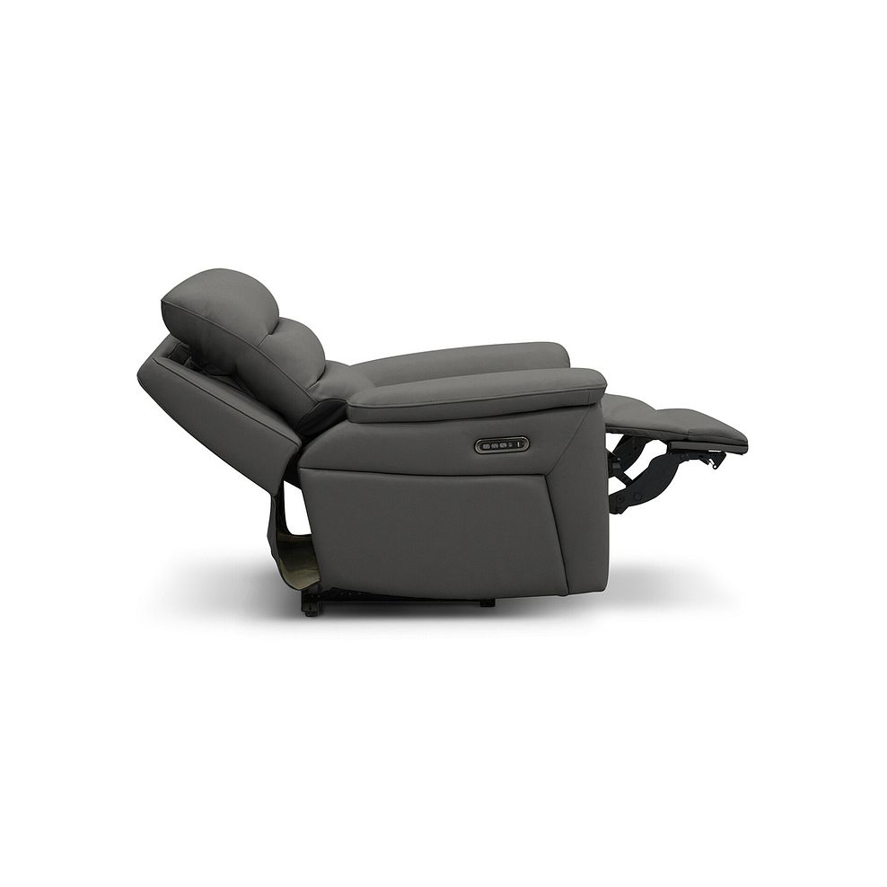 Jarrod Power Recliner Armchair with Adjustable Power Headrest and Lumbar Support in Elephant Grey Leather 7