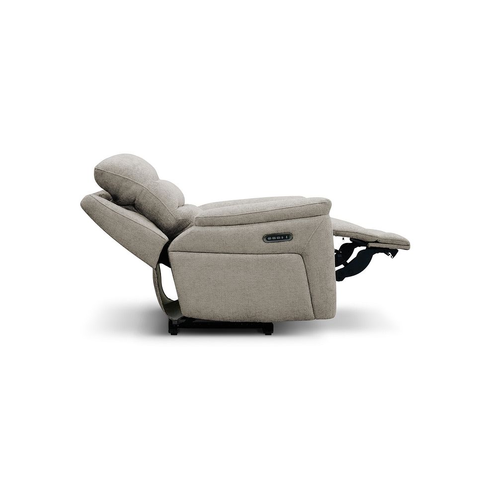 Jarrod Power Recliner Armchair with Adjustable Power Headrest and Lumbar Support in Hopsack Linen Fabric 8