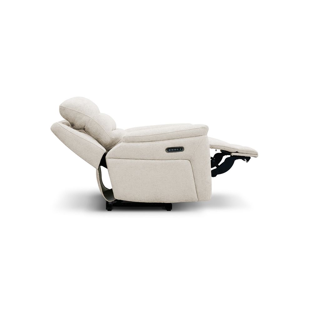 Jarrod Power Recliner Armchair with Adjustable Power Headrest and Lumbar Support in Hopsack Natural Fabric 8