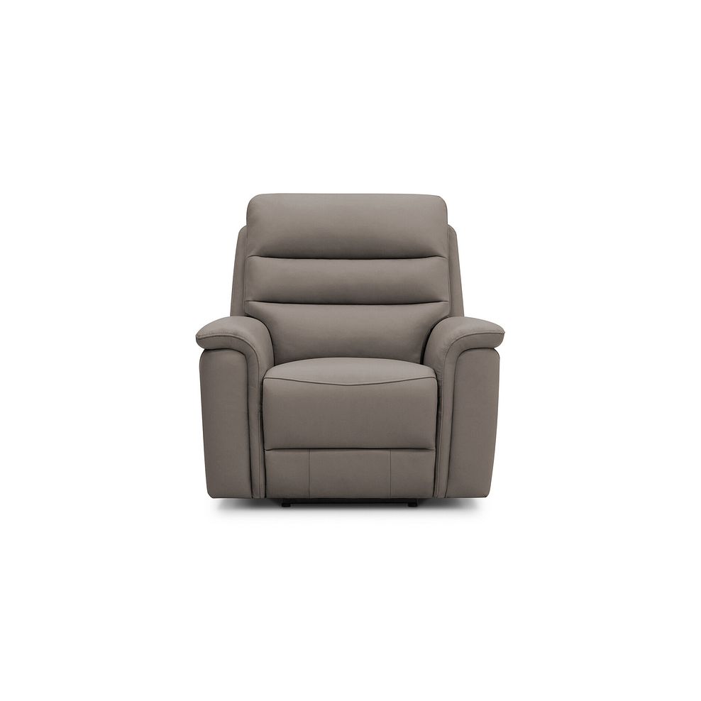 Jarrod Power Recliner Armchair with Adjustable Power Headrest and Lumbar Support in Oyster Leather 5