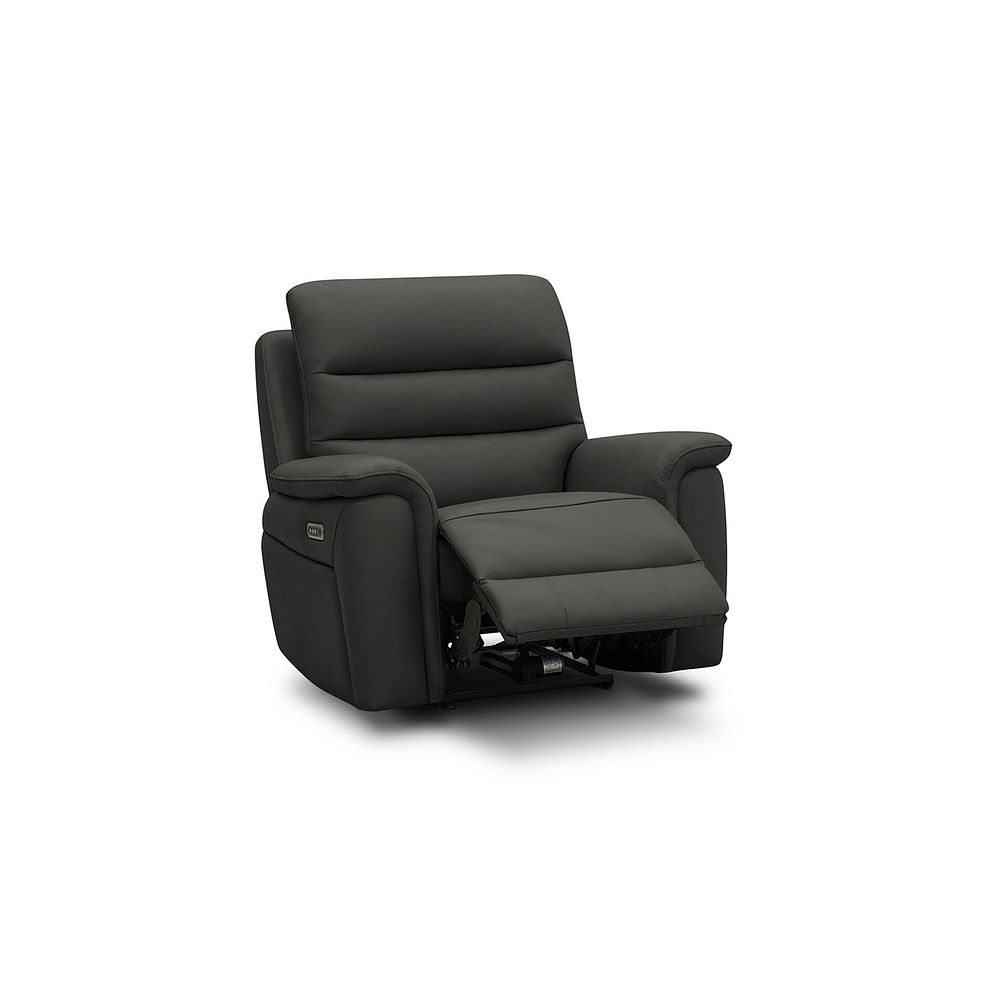 Jarrod Power Recliner Armchair with Adjustable Power Headrest and Lumbar Support in Storm Leather 3