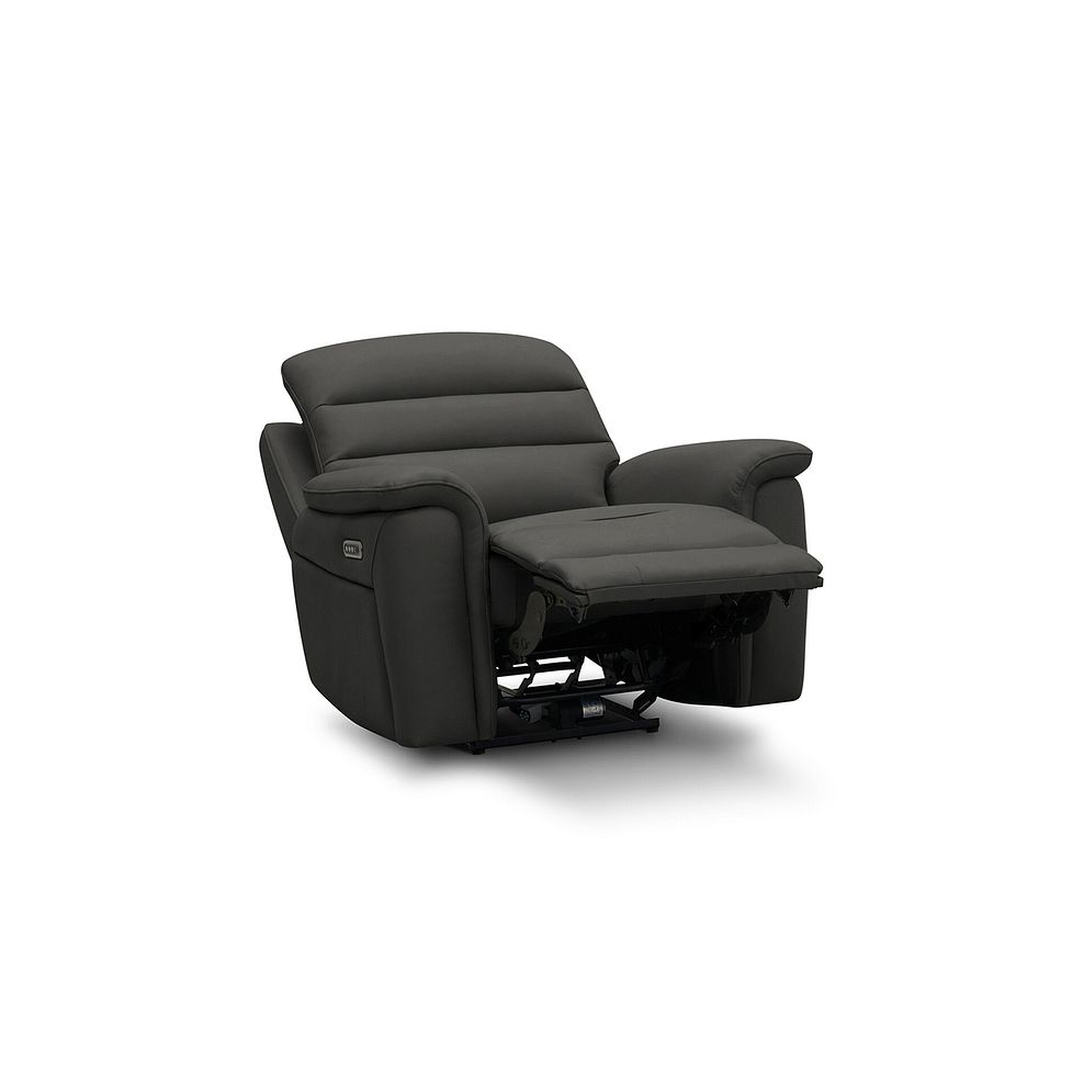 Jarrod Power Recliner Armchair with Adjustable Power Headrest and Lumbar Support in Storm Leather 4