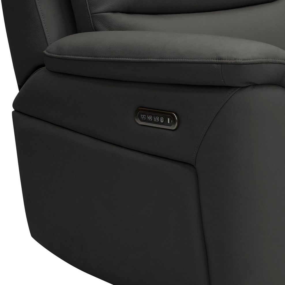 Jarrod Power Recliner Armchair with Adjustable Power Headrest and Lumbar Support in Storm Leather 10