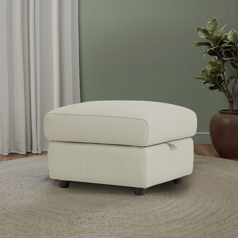 Jarrod Storage Footstool in Bone China Leather 1
