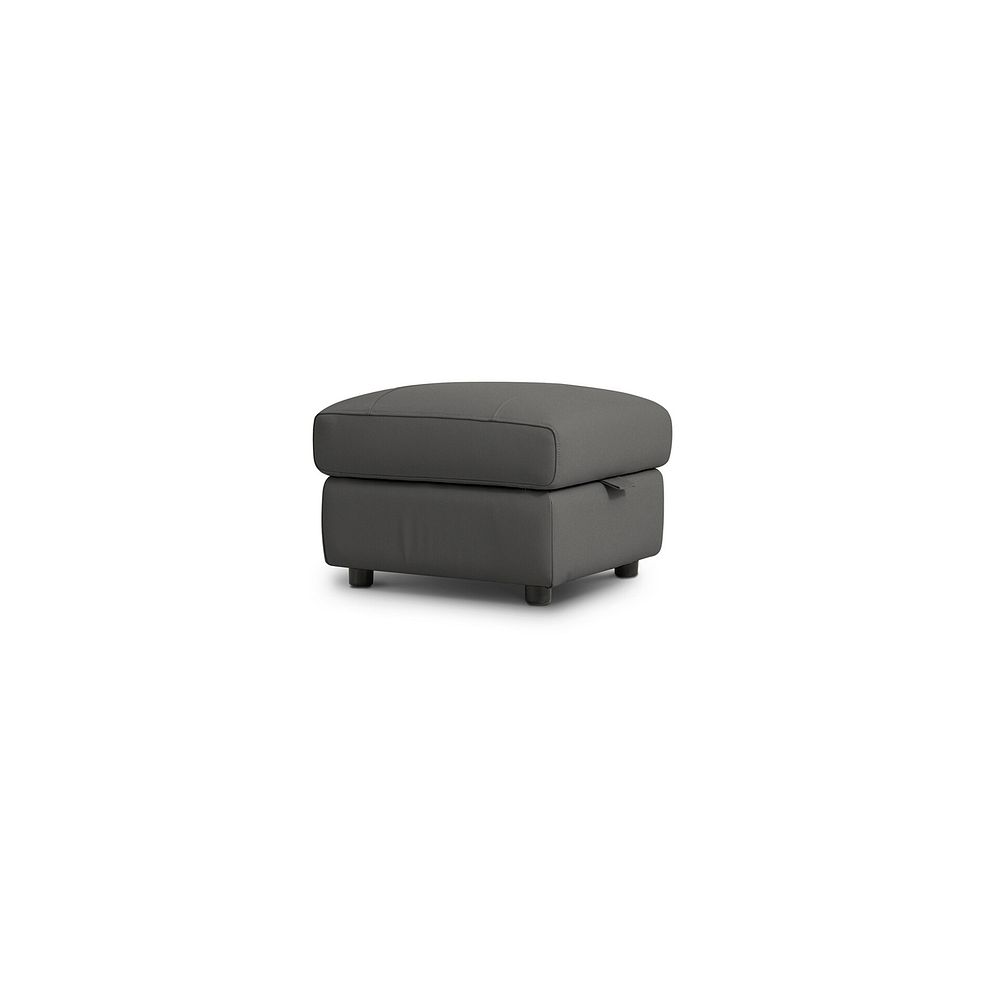 Jarrod Storage Footstool in Elephant Grey Leather 1