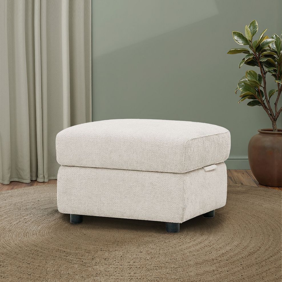 Jarrod Storage Footstool in Hopsack Natural Fabric 1