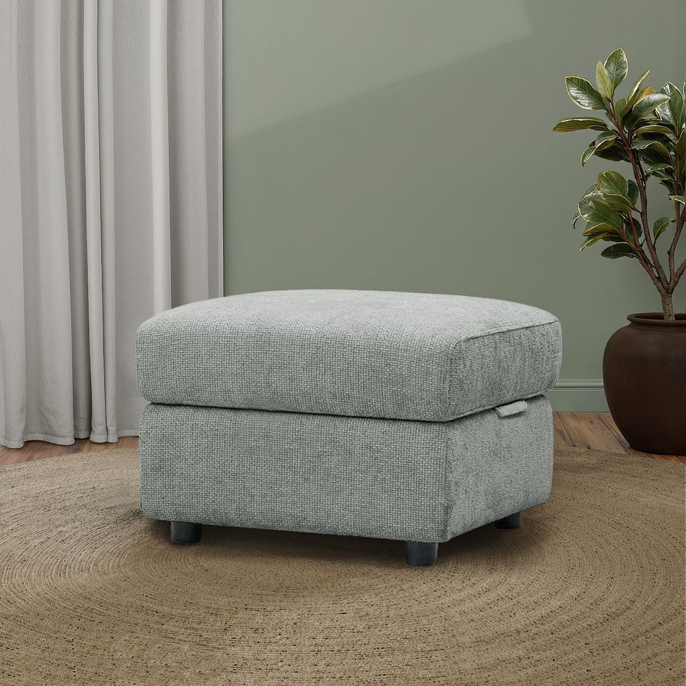 Jarrod Storage Footstool in Hopsack Platinum Fabric 1