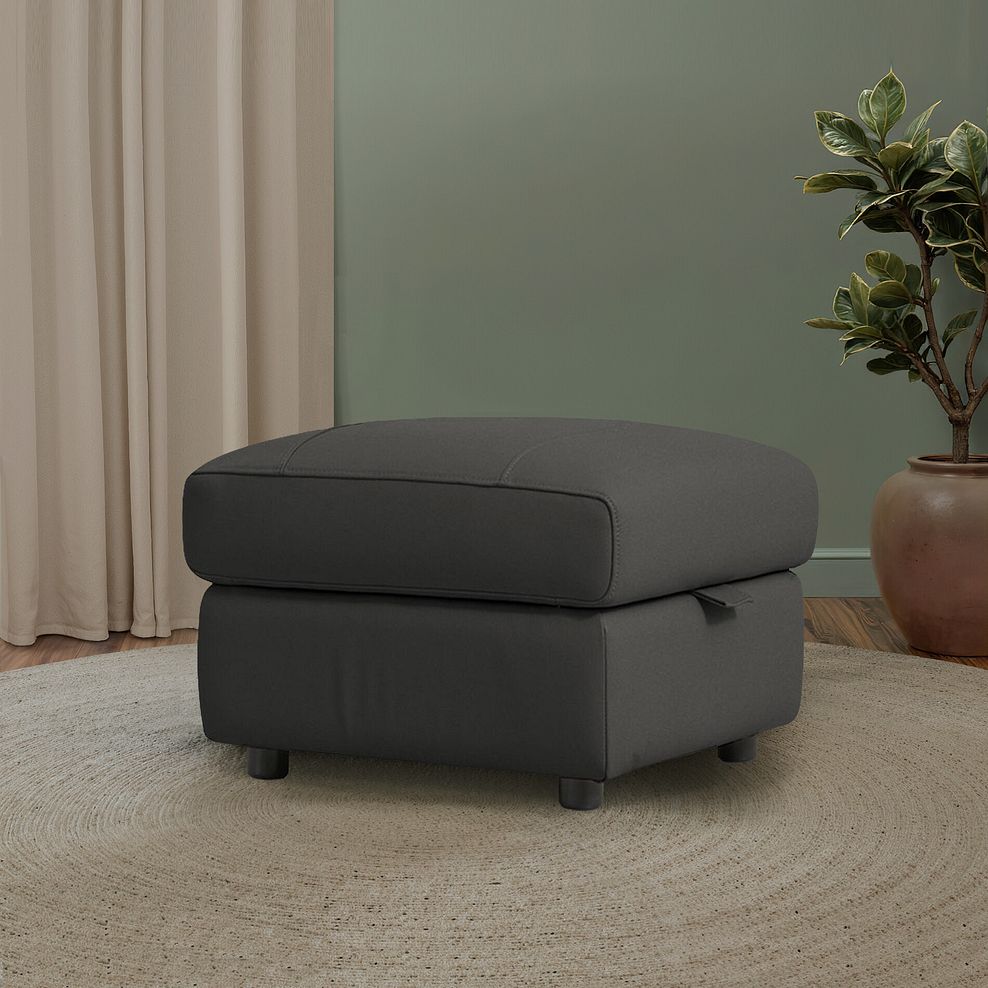 Jarrod Storage Footstool in Storm Leather 1
