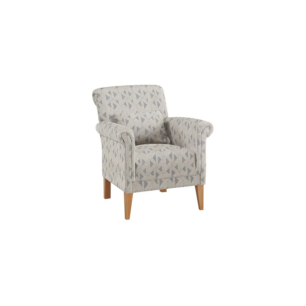 Jasmine Accent Chair in Bamboo Slate with Bamboo Slate Bolster 1