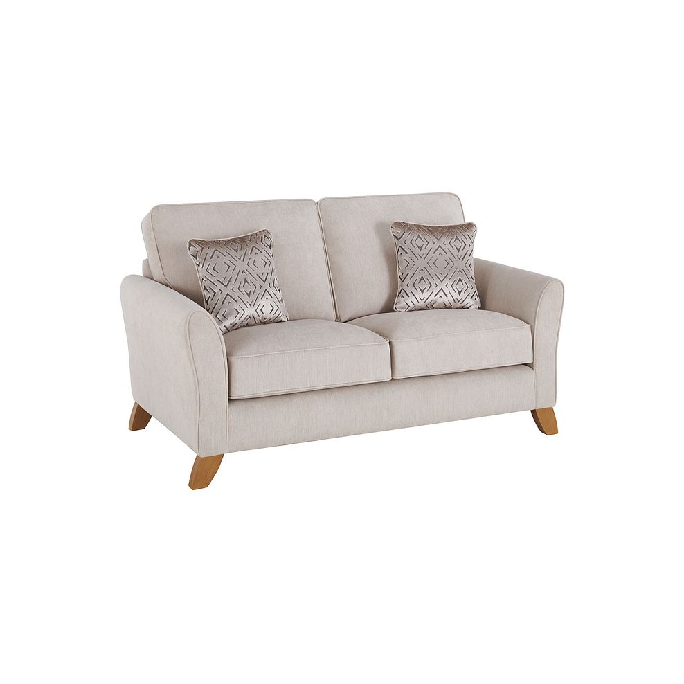 Jasmine 2 Seater Sofa in Campo Fabric - Linen with Khalifa Gold Scatters 1