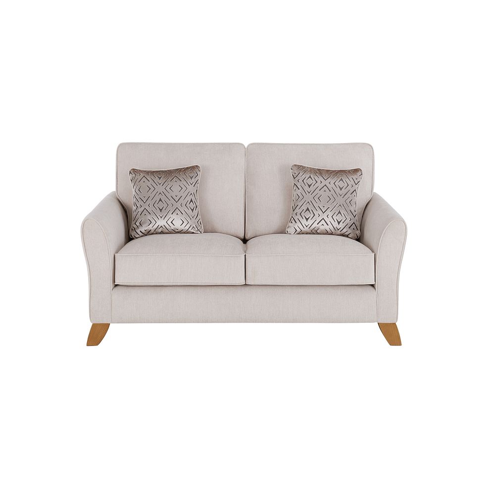 Jasmine 2 Seater Sofa in Campo Fabric - Linen with Khalifa Gold Scatters 2