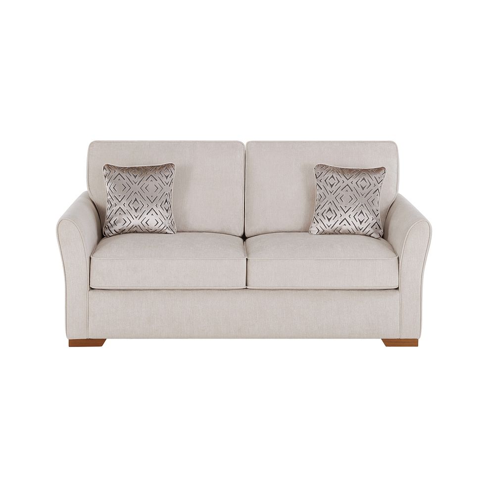 Jasmine 3 Seater Sofa Bed in Campo Linen Fabric Oak Furnitureland
