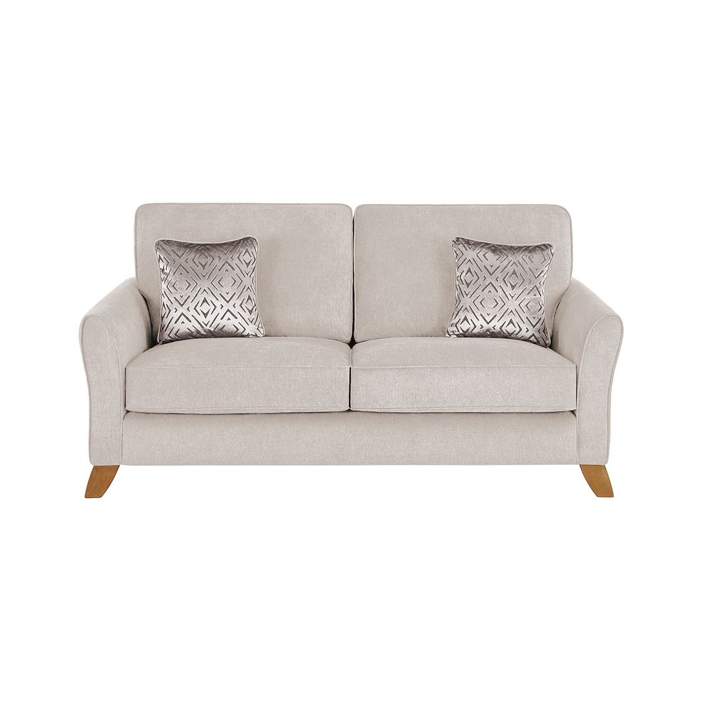 Jasmine 3 Seater Sofa in Campo Linen Fabric Oak Furnitureland