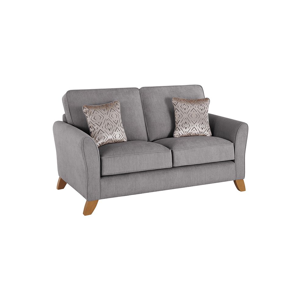 Jasmine 2 Seater Sofa in Campo Fabric - Pebble with Khalifa Gold Scatters Thumbnail 1