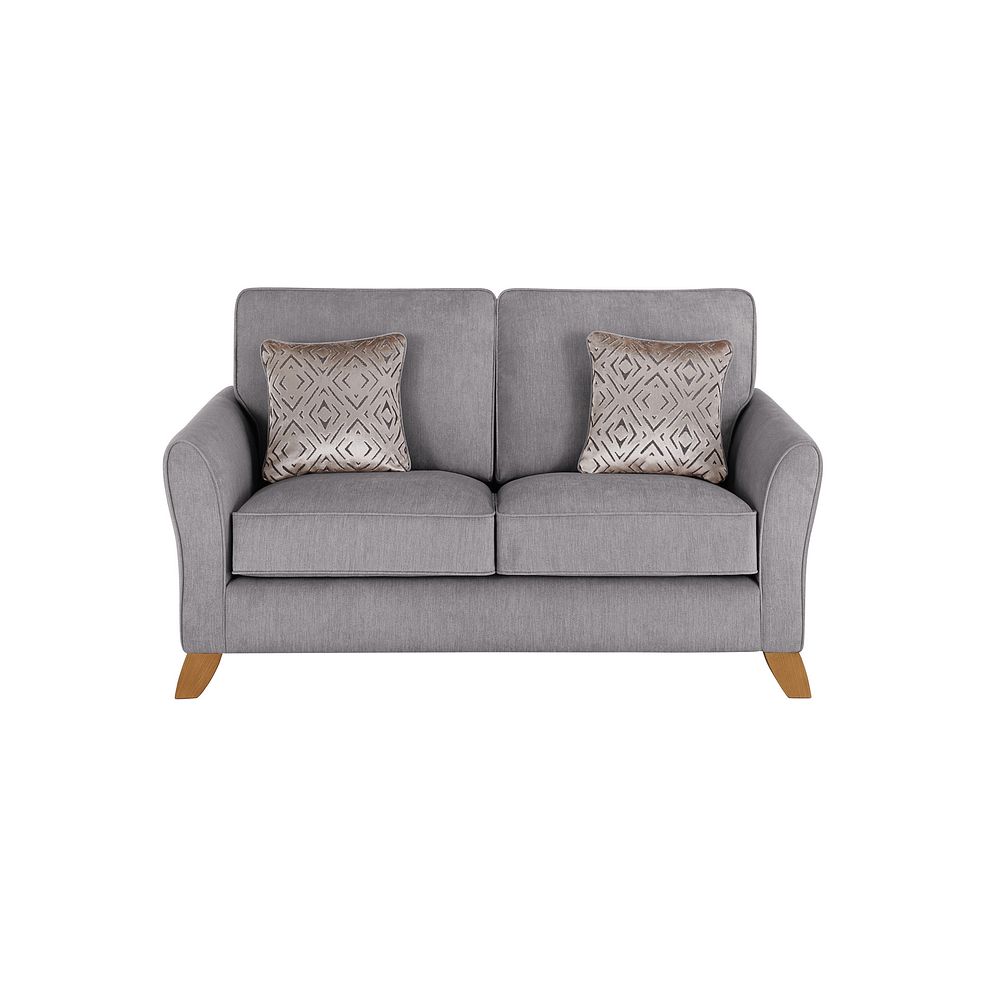 Jasmine 2 Seater Sofa in Campo Fabric - Pebble with Khalifa Gold Scatters Thumbnail 2