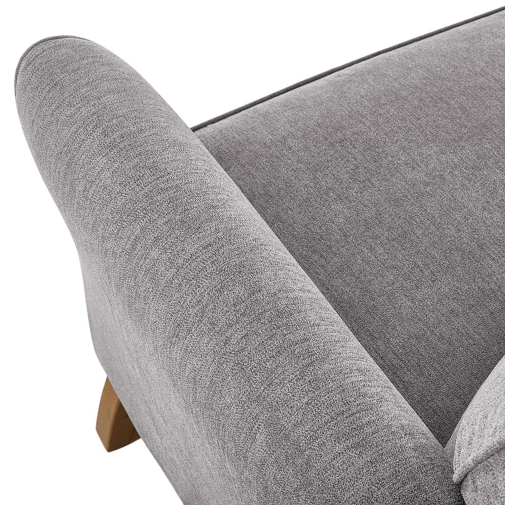 Jasmine 3 Seater Sofa in Campo Pebble Fabric Oak Furnitureland