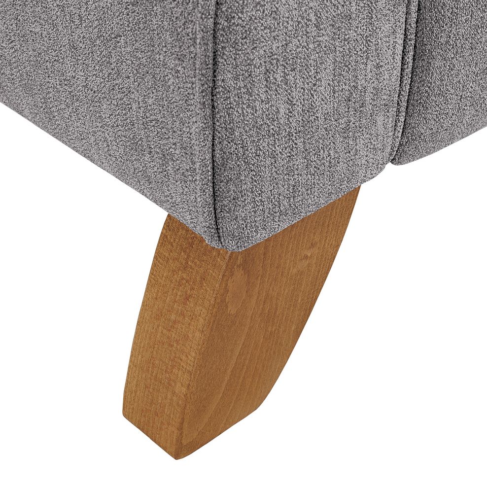 Jasmine 3 Seater Sofa in Campo Pebble Fabric Oak Furnitureland