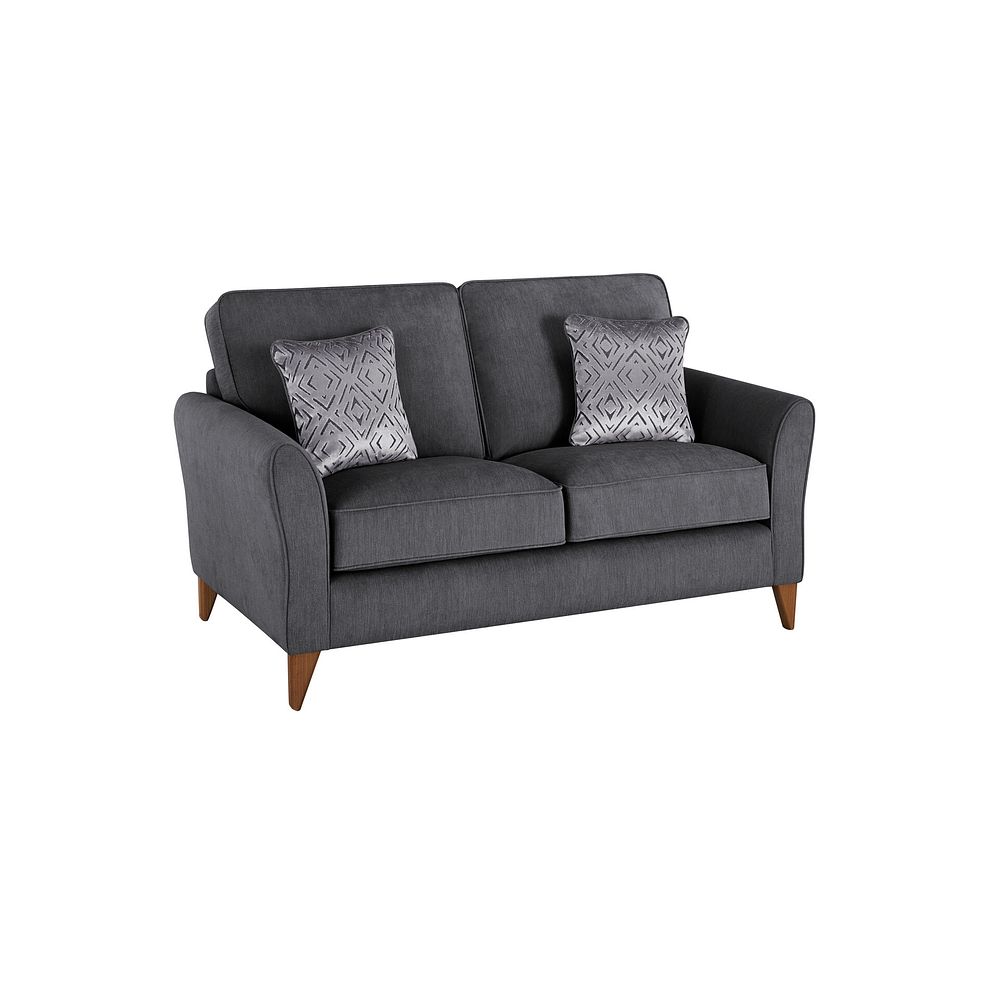 Jasmine 2 Seater Sofa in Campo Fabric - Pewter with Khalifa Steel Scatters Thumbnail 1