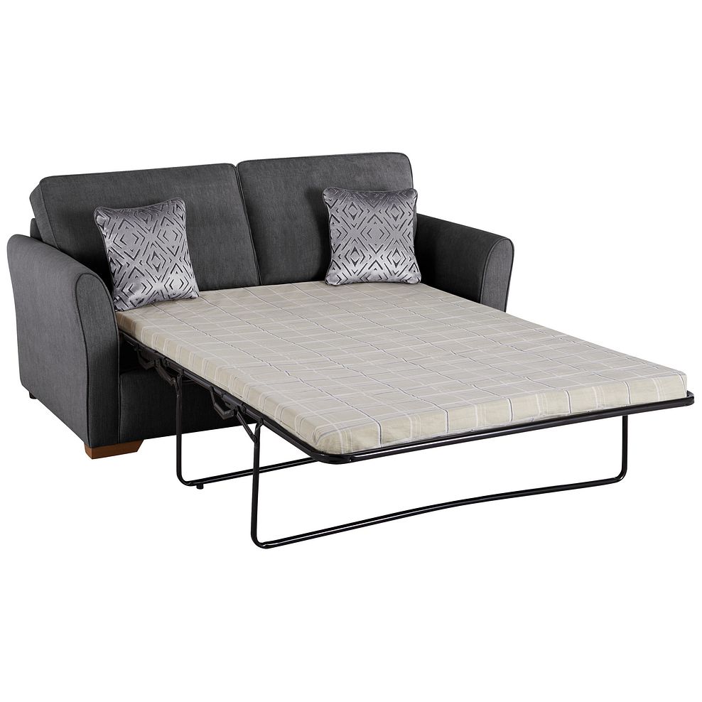Jasmine 3 Seater Sofa Bed with Standard Mattress in Campo Pewter with Khalifa Steel Scatters