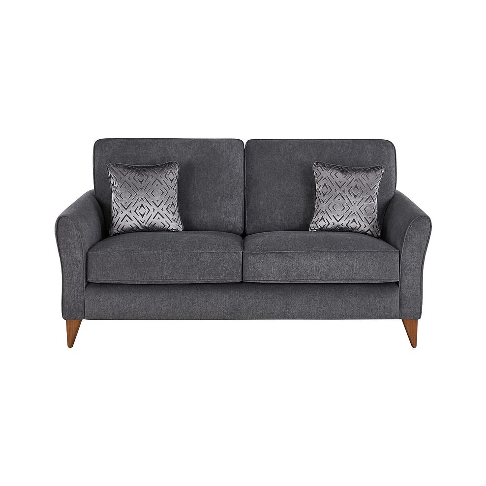 Jasmine 3 Seater Sofa in Campo Fabric - Pewter with Khalifa Steel Scatters Thumbnail 2
