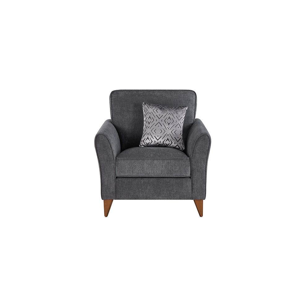 Jasmine Armchair in Campo Fabric - Pewter with Khalifa Steel Scatters 2