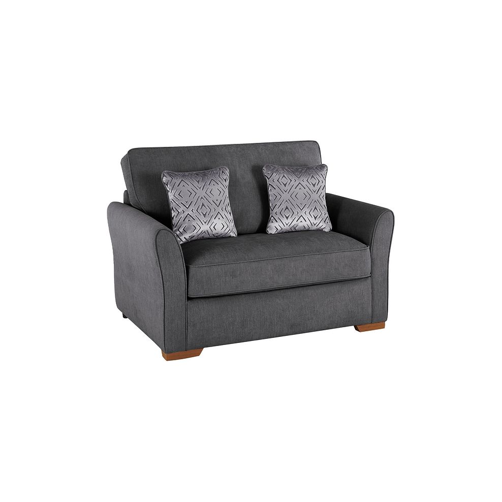 Jasmine Armchair Sofa Bed with Standard Mattress in Campo Pewter with Khalifa Steel Scatters 2