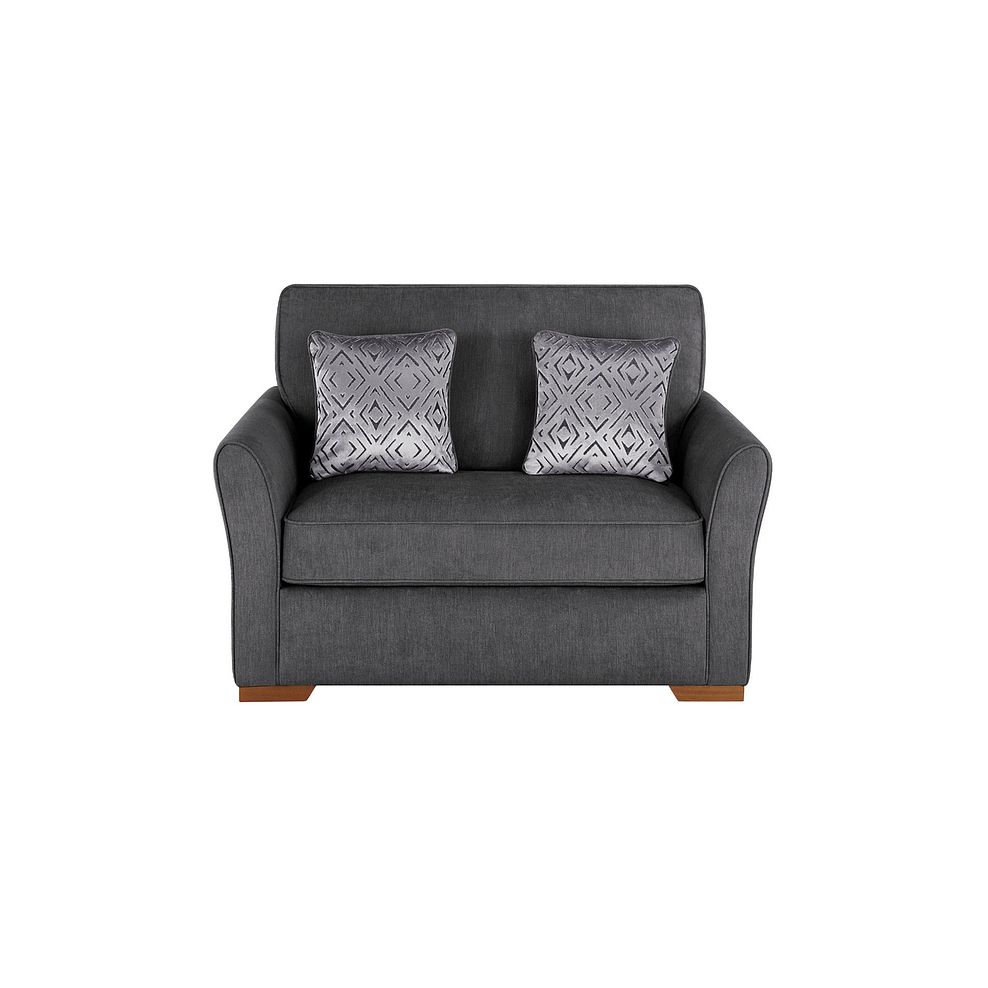Jasmine Armchair Sofa Bed with Standard Mattress in Campo Pewter with Khalifa Steel Scatters 3
