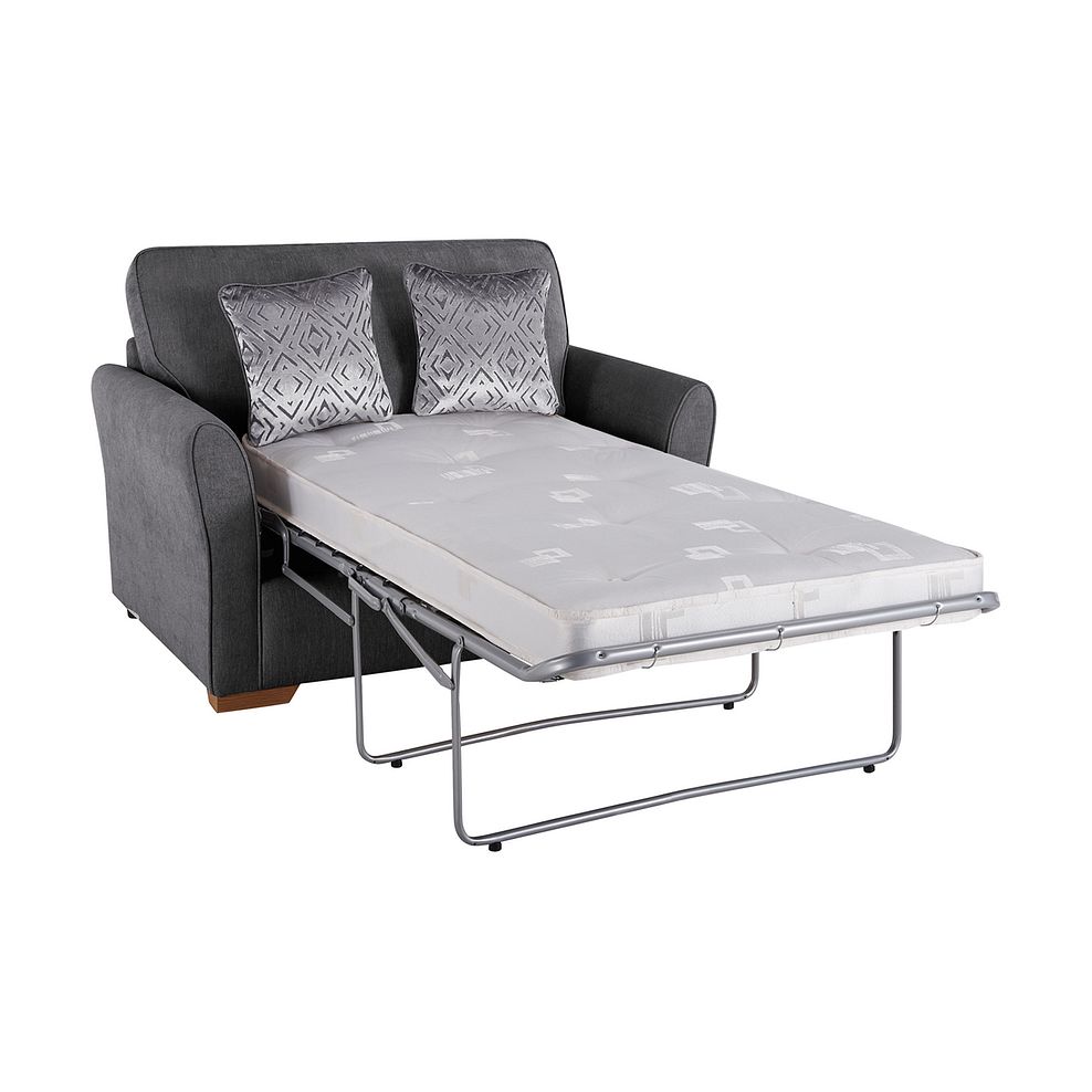 Jasmine Armchair Sofa Bed with Deluxe Mattress in Campo Pewter with Khalifa Steel Scatters 1