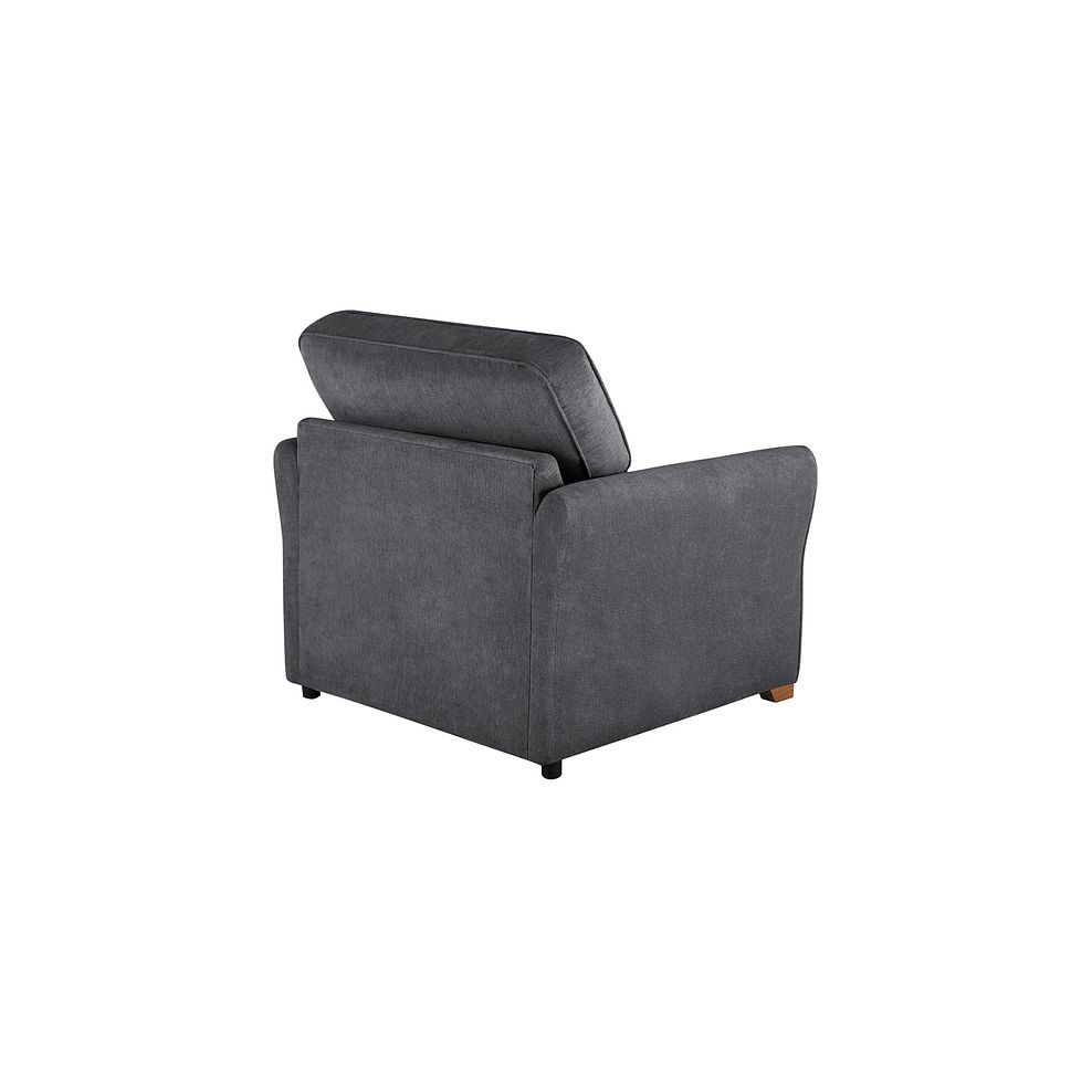 Jasmine Armchair Sofa Bed with Deluxe Mattress in Campo Pewter with Khalifa Steel Scatters 4
