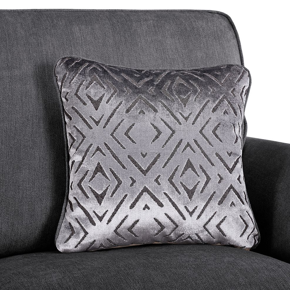 Jasmine Armchair Sofa Bed with Deluxe Mattress in Campo Pewter with Khalifa Steel Scatters 10