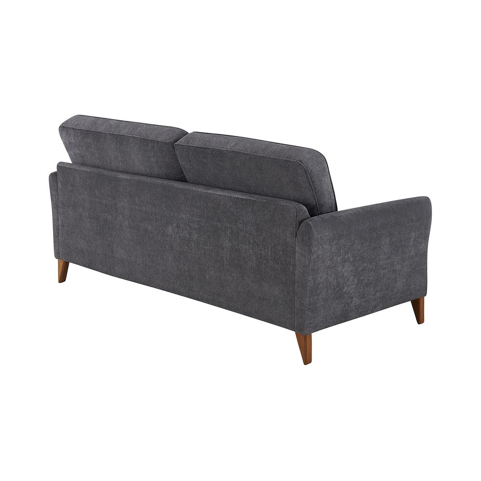 Jasmine 4 Seater Sofa in Campo Fabric - Pewter with Khalifa Steel Scatters 3