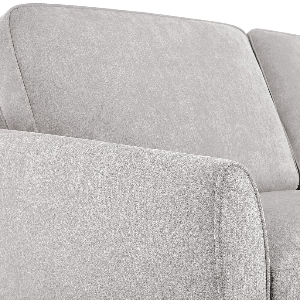 Jasmine 3 Seater Sofa in Campo Fabric - Silver with Khalifa Steel Scatters 8