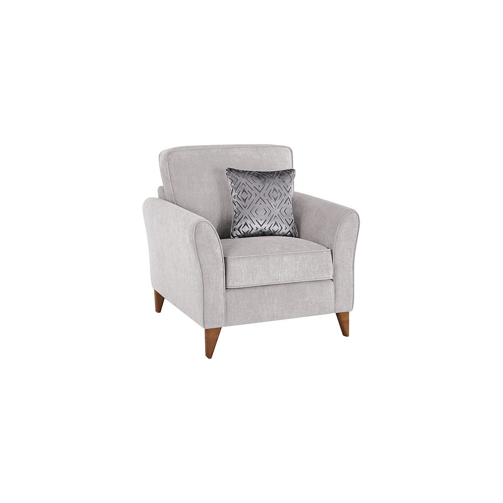 Jasmine Armchair in Campo Fabric - Silver with Khalifa Steel Scatters 1